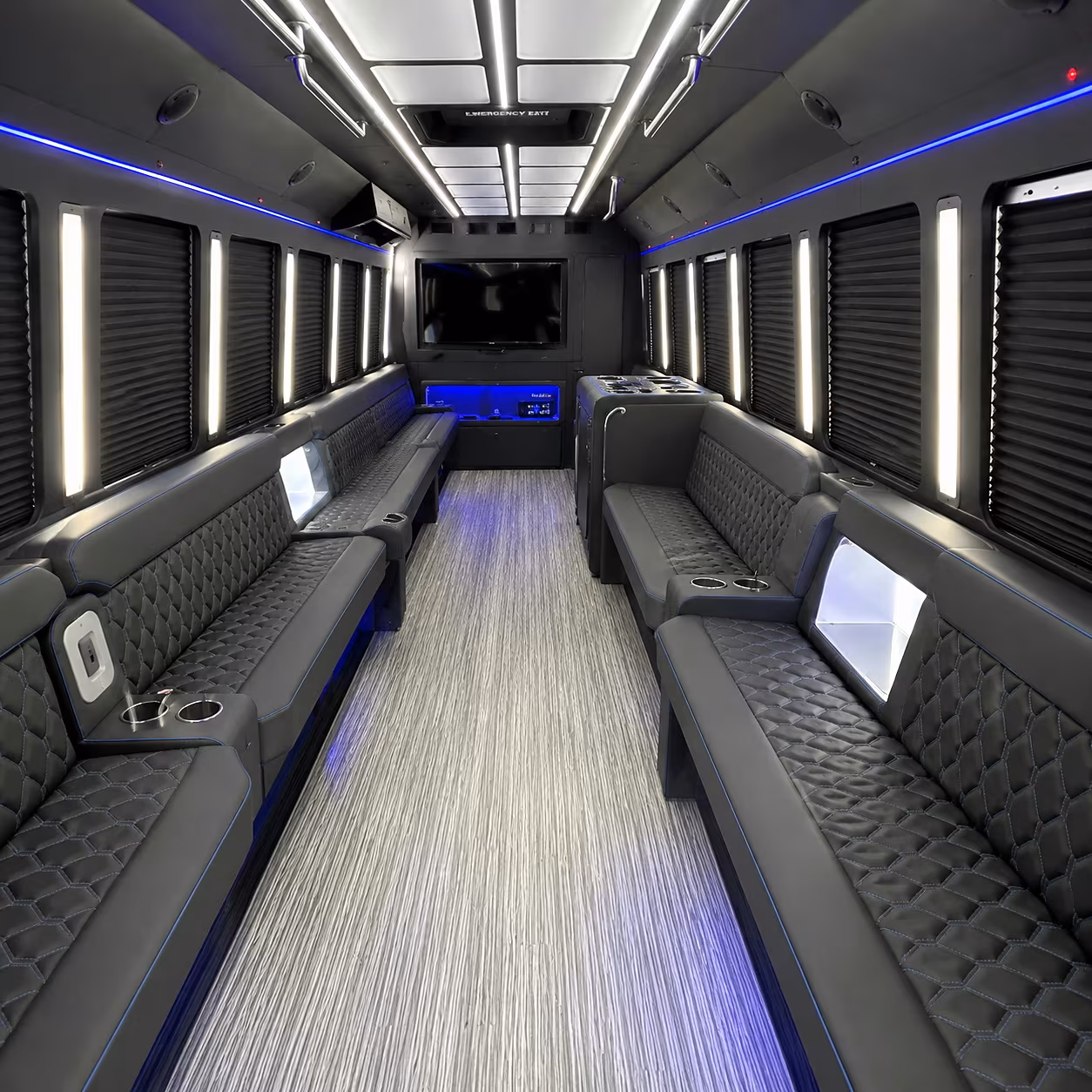 Boynton Beach Prom & Homecoming Transportation party bus interior