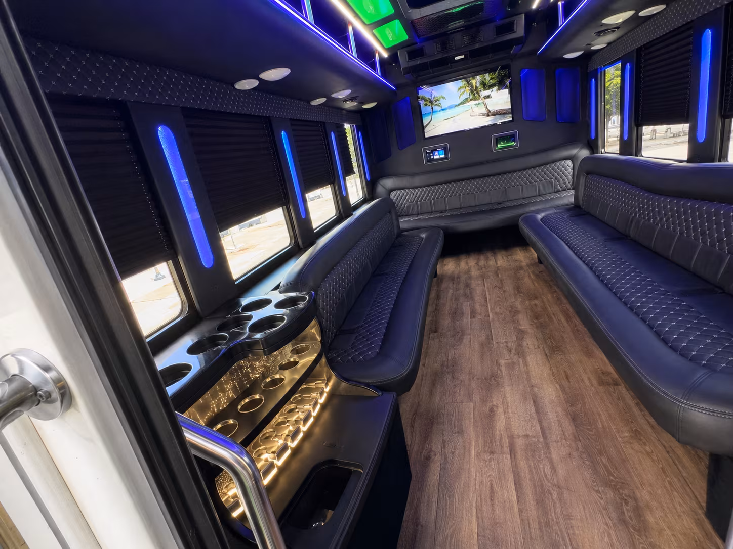 Boynton Beach Prom & Homecoming Transportation party bus interior