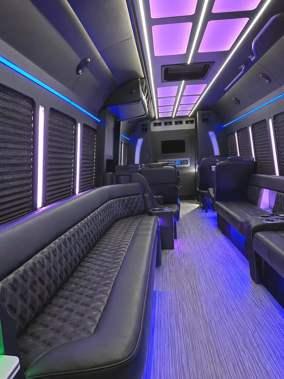 Boynton Beach Sporting Event Transportation party bus interior
