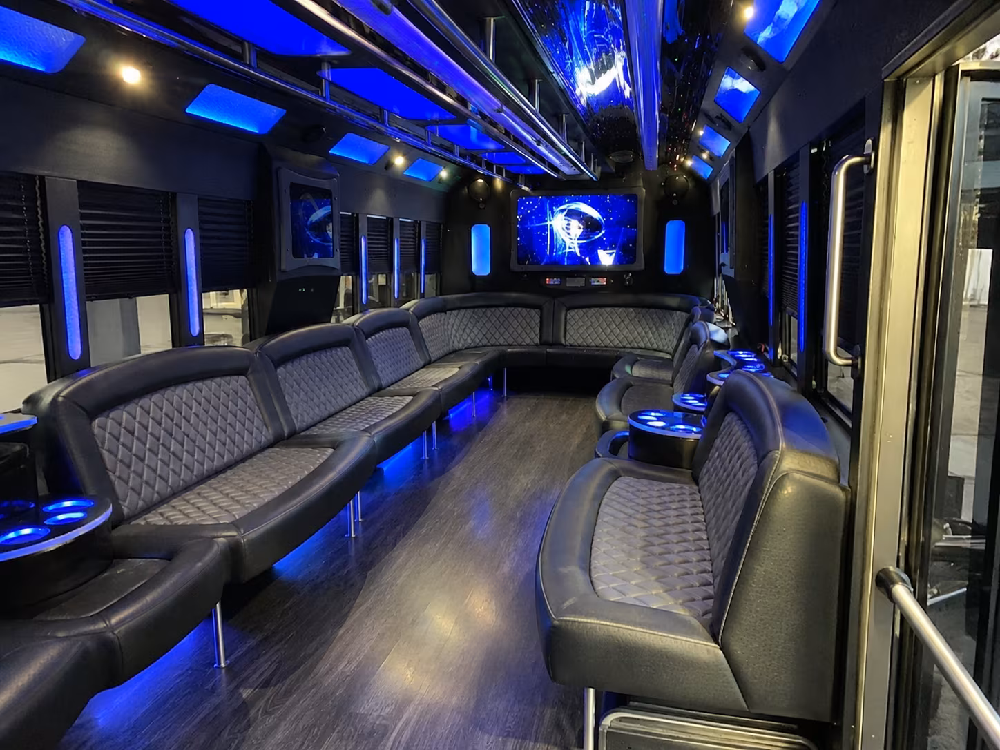 Boynton Beach Wedding Transportation party bus exterior