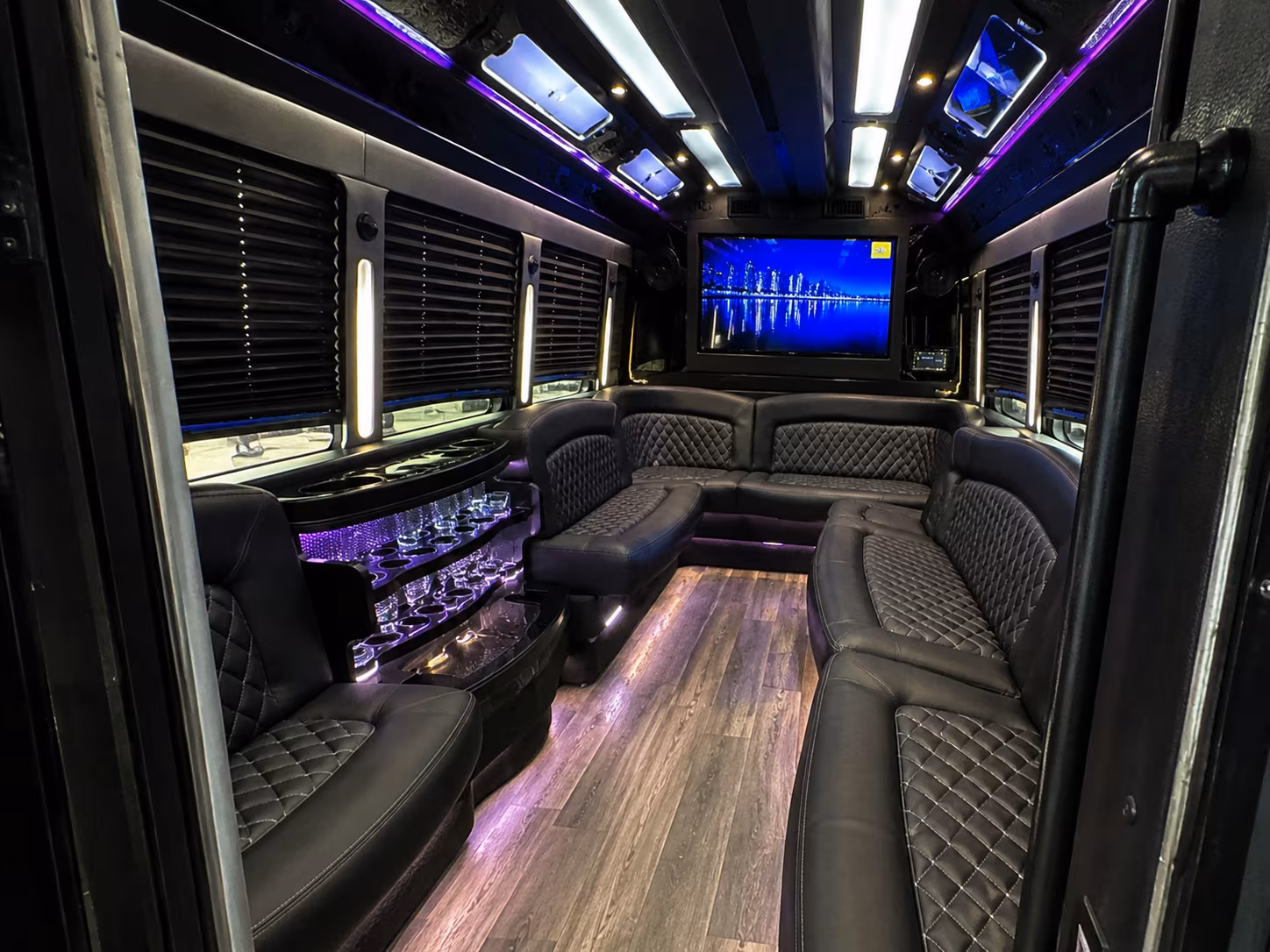 Boynton Beach Wedding Transportation party bus exterior